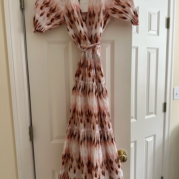 A.L.C Mischa Tie Dye Ruffle Hem midi dress - Picture 7 of 7